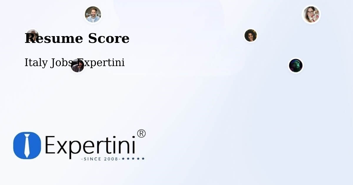 Resume Score & Job Description Match Tool – Chieri - Italy Jobs Expertini